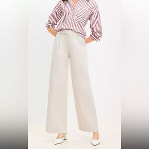 NWT LOFT PEYTON TROUSER PANTS LINEN BLEND SIZE 8